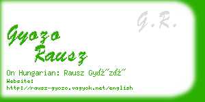 gyozo rausz business card